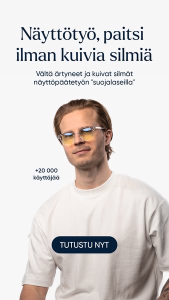 Toimistotyön "suojalasit"