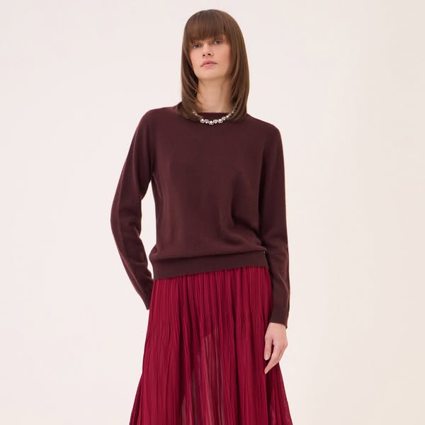 Maglione Girocollo In Cashmere