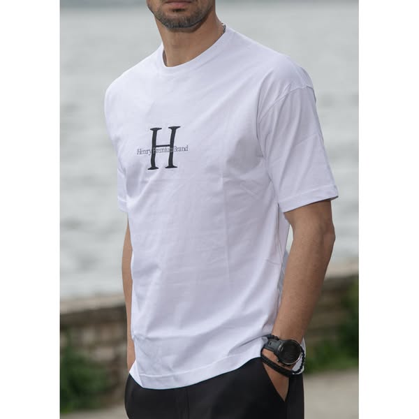 HENRY CLOTHING - Ανδρικό regular t-shirt - Λευκό 3-612