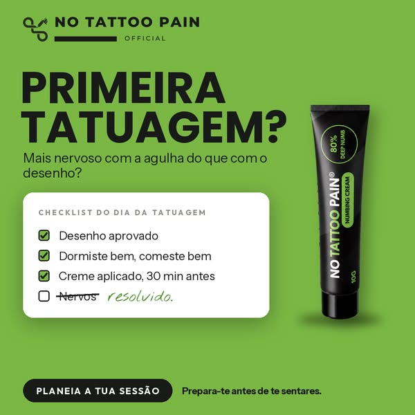 Menos dor na tatuagem