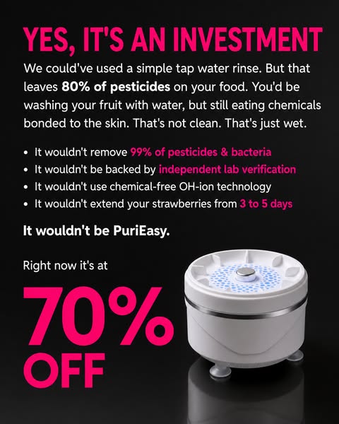 Your Rinsed Produce is NOT Clean