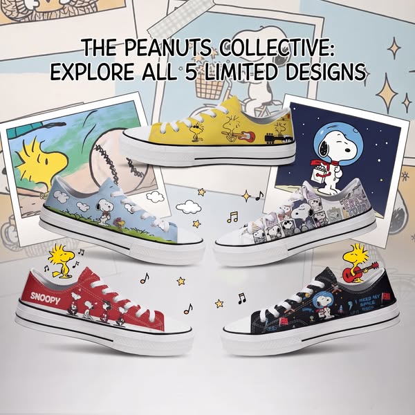Elevate your sneaker rotation with our limited-edition Snoopy Lowtop Chuck Shoes