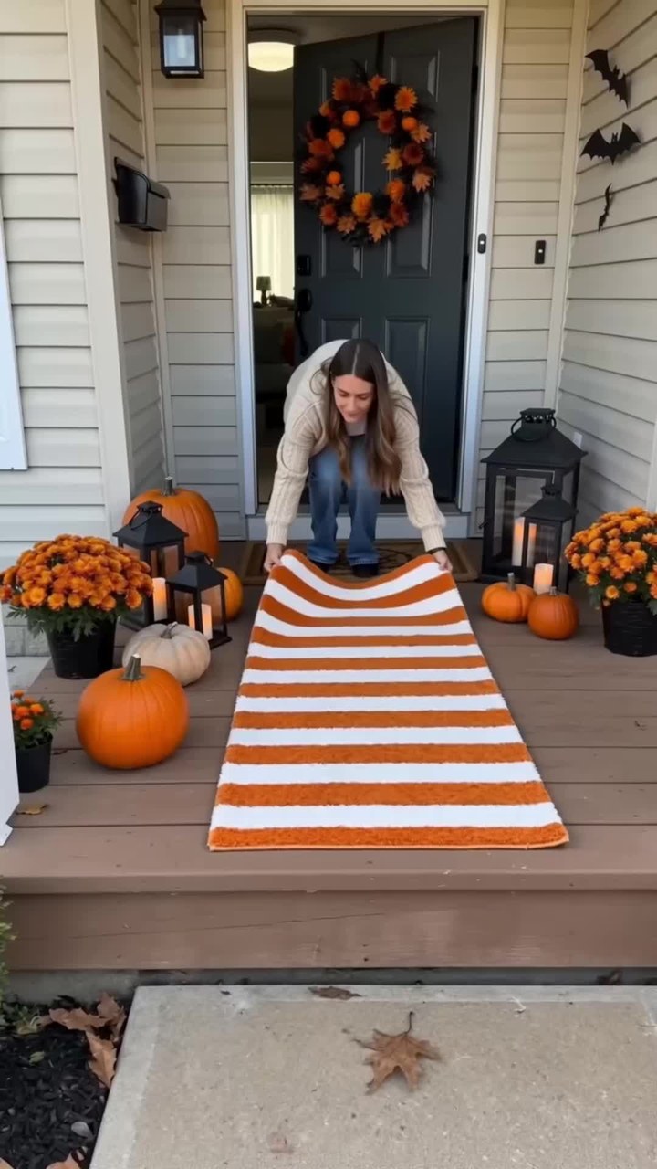 Striped Washable Entryway Rug