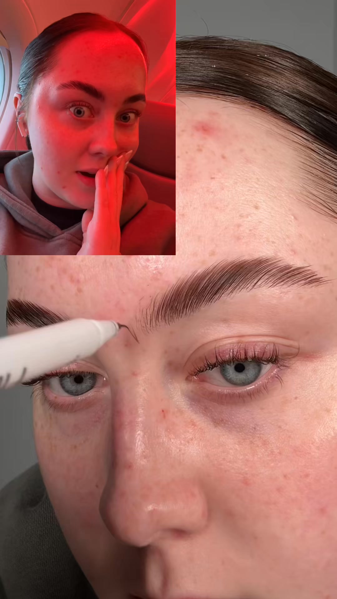The brow pen that draws hair, not lines.