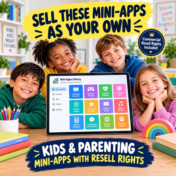 50 Kids & Parenting Mini-Apps You Can Resell As Your Own