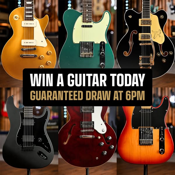 Win a dream guitar today at 6pm