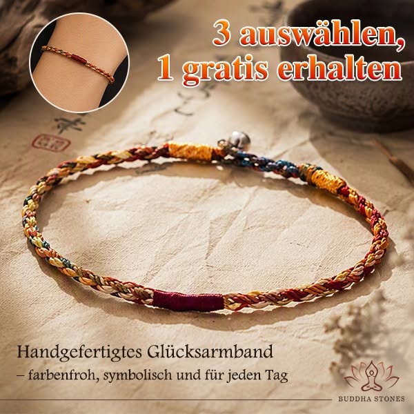 Handgefertigtes Glücksarmband mit fünf Farben – Ein Symbol für Harmonie & Schutz