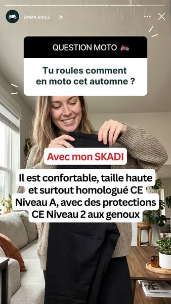 Legging Moto Femme SKADI™ – Kevlar® Niveau A, Taille Haute, Homologation CE