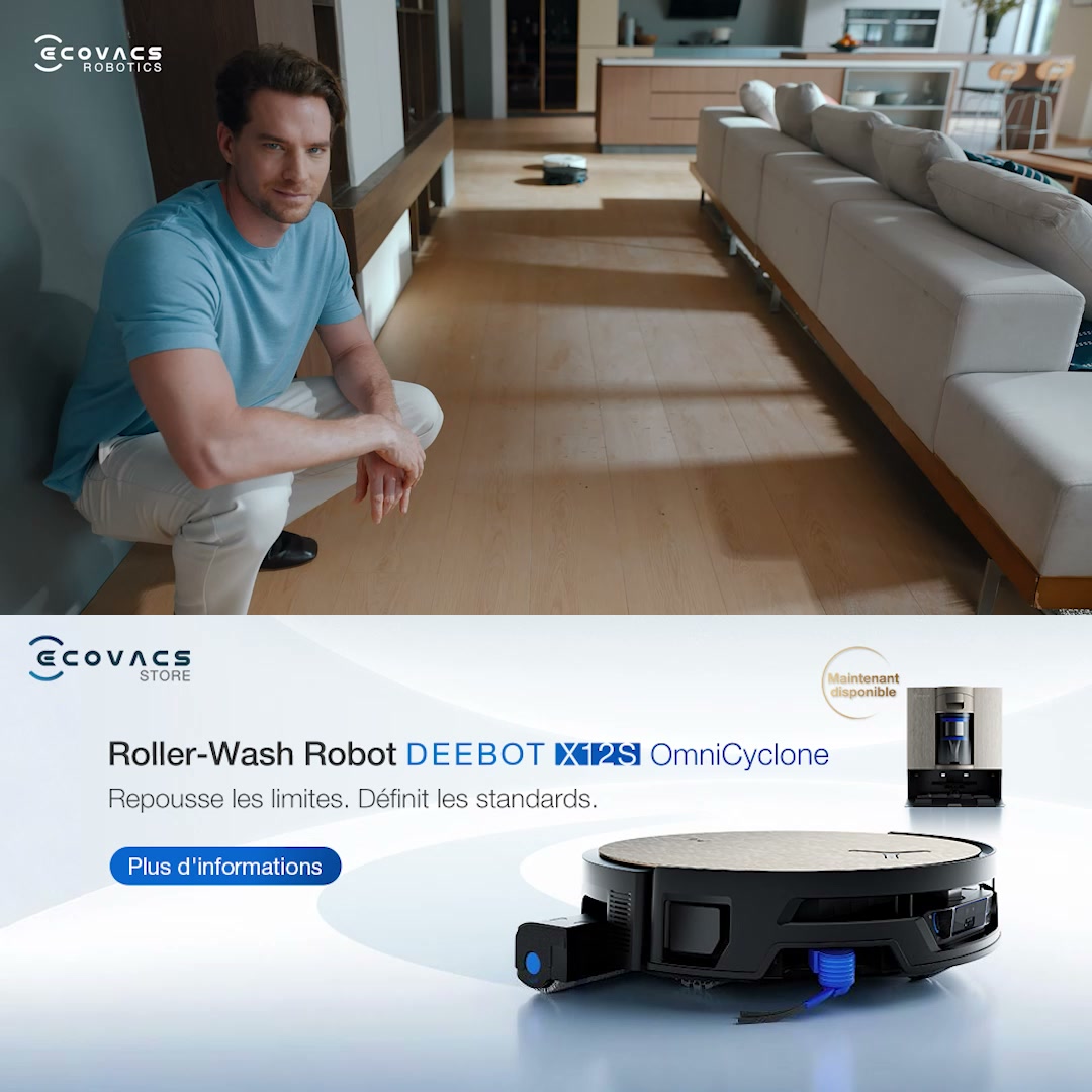 DEEBOT X12S OmniCyclone : La puissance sans sac, l'innovation sans limite.