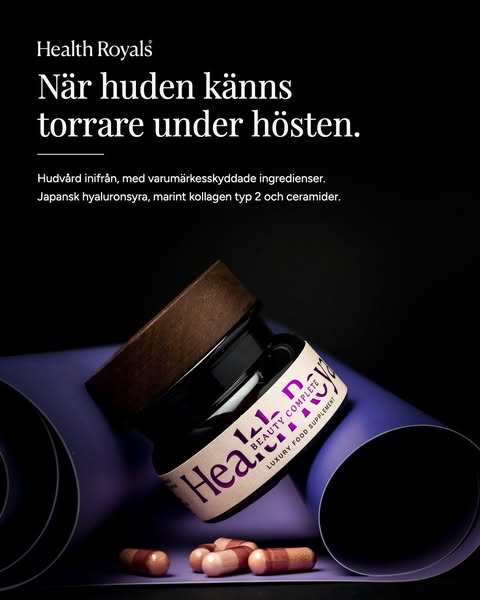Hudvård inifrån. Två kapslar om dagen.