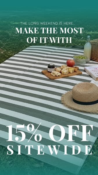 Summer Bank Holiday | 15% Off Sitewide
