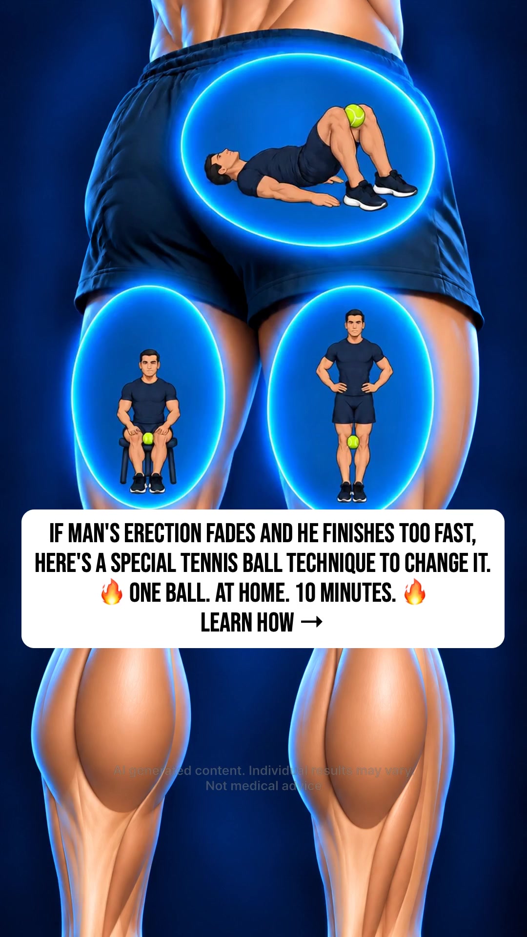 IF MAN'S ERECTION FADES AND HE FINISHES TOO FAST,
HERE'S A SPECIAL TENNIS BALL TECHNIQUE TO CHANGE IT. ONE BALL. AT HOME. 10 MINUTES.