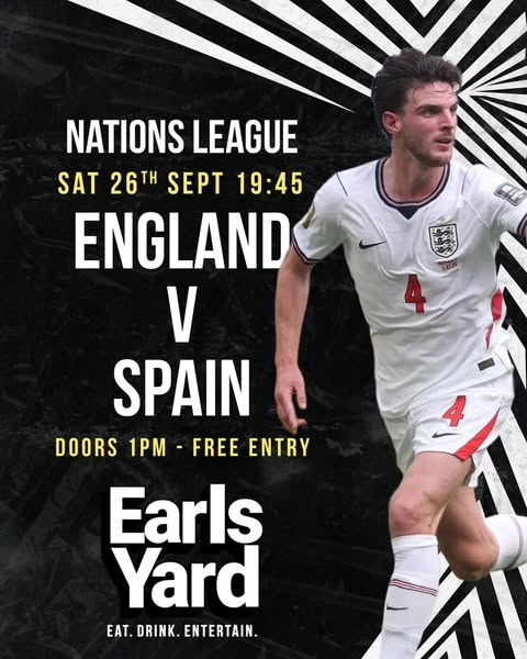 ENGLAND V SPAIN THIS SATURDAY