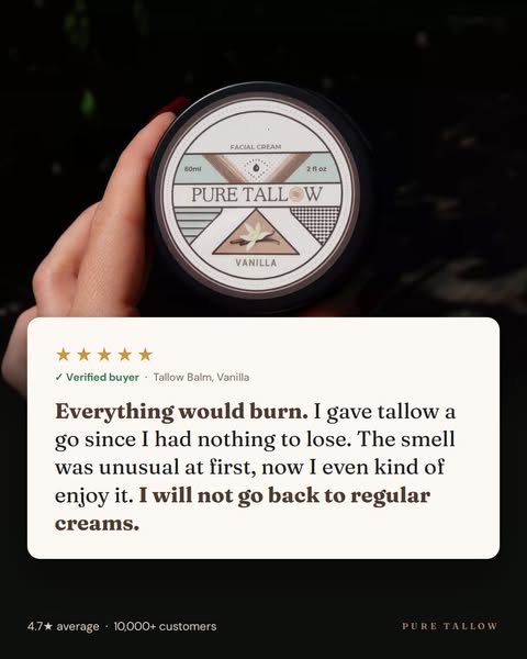 Pure Tallow Balm for Sensitive Skin