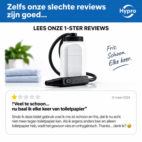 Toiletpapier voelt niet schoon. Water wel.
