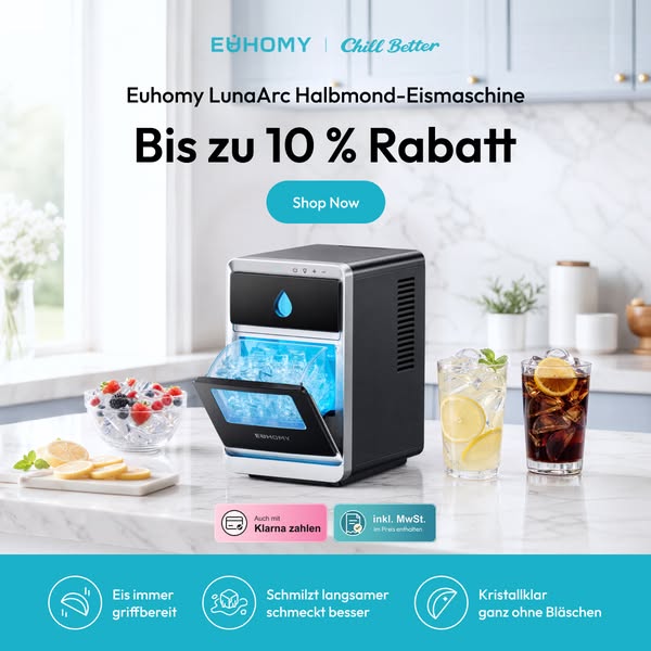 Klares Eis, das deinen Drink länger frisch hält