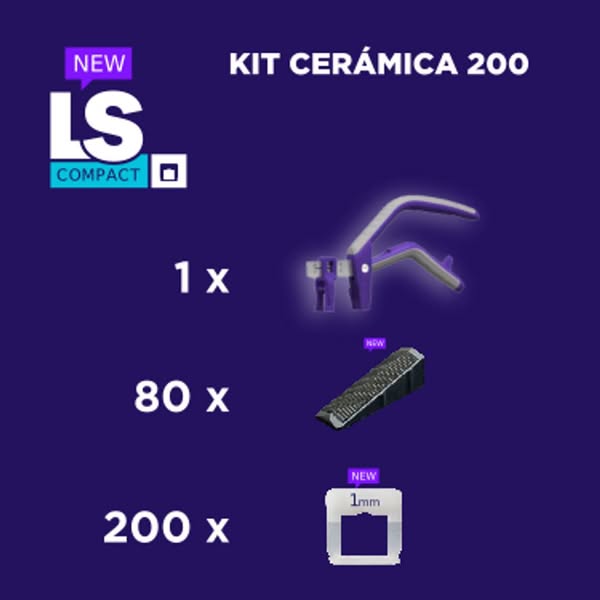 Kit Cerámica 200 1 mm Sistema Nivelación Peygran LS Compact
