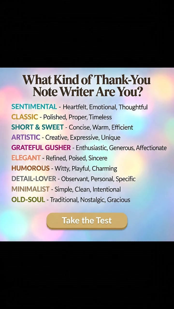What Kind of Thank-You Note Writer Are You?