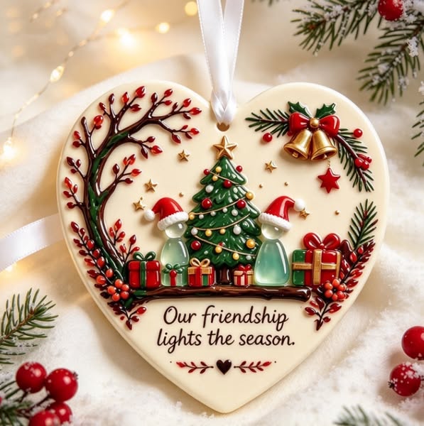 Friendship Heart Christmas Ornament