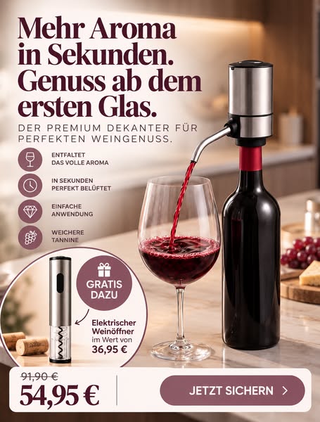 Air & Aroma | Elektrischer Dekanter + Geschenk
