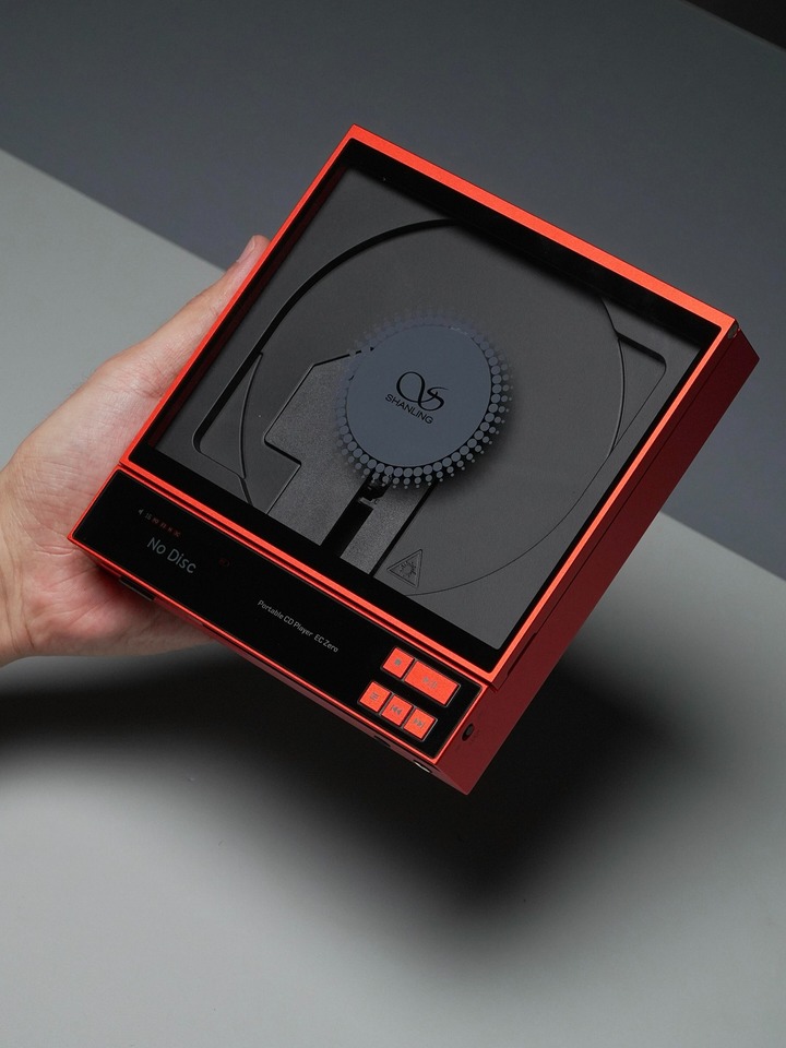 EC Zero Portable CD Player, Support AK4493S DAC, 768kHz/32bit & DSD512, Hi-Res HiFi EC Zero AKM CD Player with CD Ripping, 4.4mm/3.5mm/Coaxi