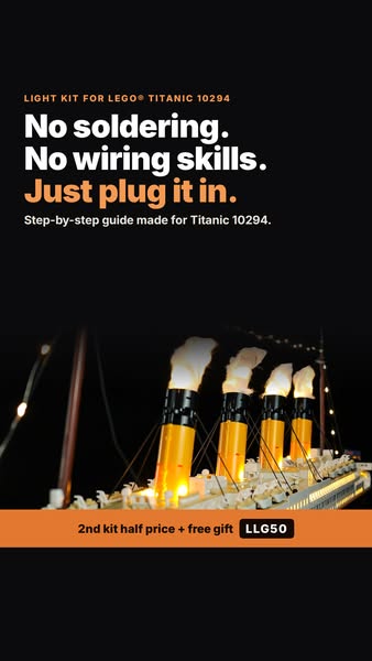 Light Up Your Titanic 10294, No Skills Needed. Grab Yours Now