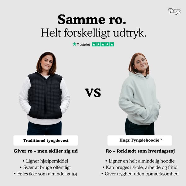 Tyngdehoodie forklædt som hverdagstøj