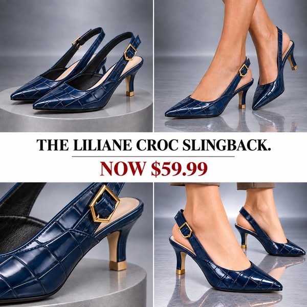 Liliane Croc Slingback Heel