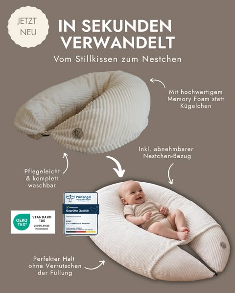 Vom Stillkissen zum Nestchen - in Sekunden