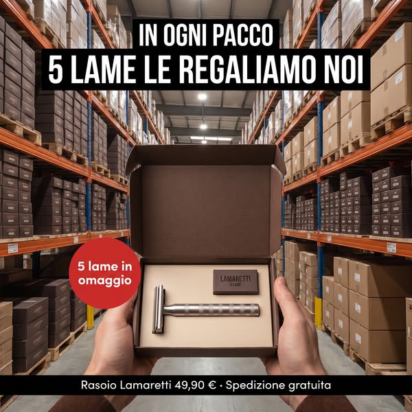 5 lame IN OMAGGIO (90 giorni di rasatura)