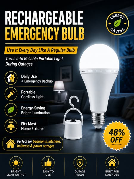 Rechargeable Emergency Light Bulbs