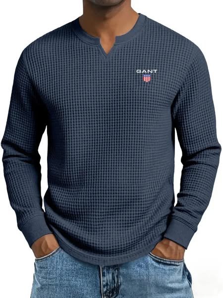Textured Waffle-Knit Jersey