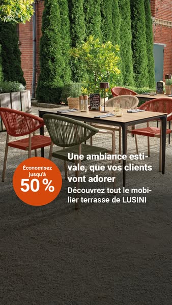 Maintenant jusqu'à -50% sur mobilier terrasse