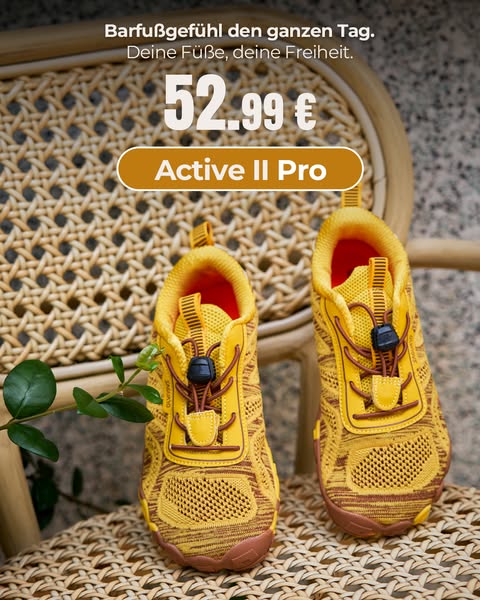 Vier Untergründe. Ein Barfußschuh.