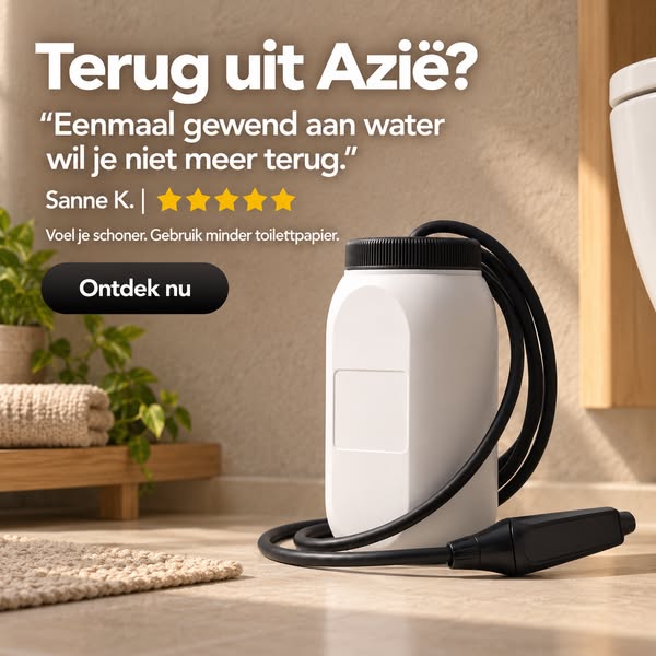 Toiletpapier voelt niet schoon. Water wel.
