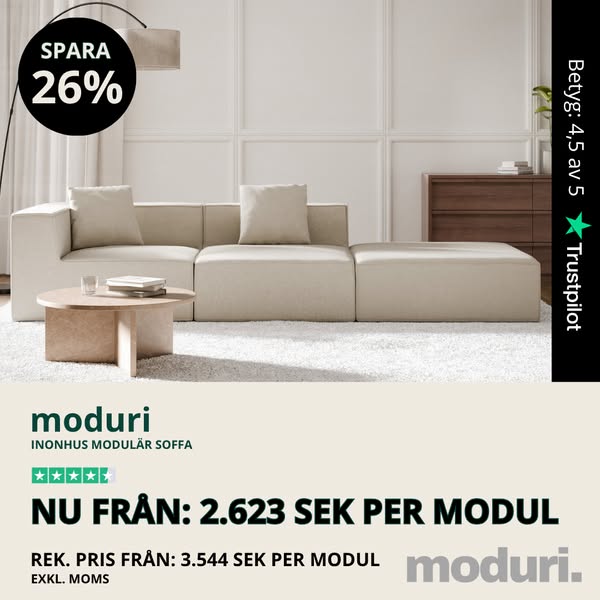moduri – 26 % introduktionsrabatt