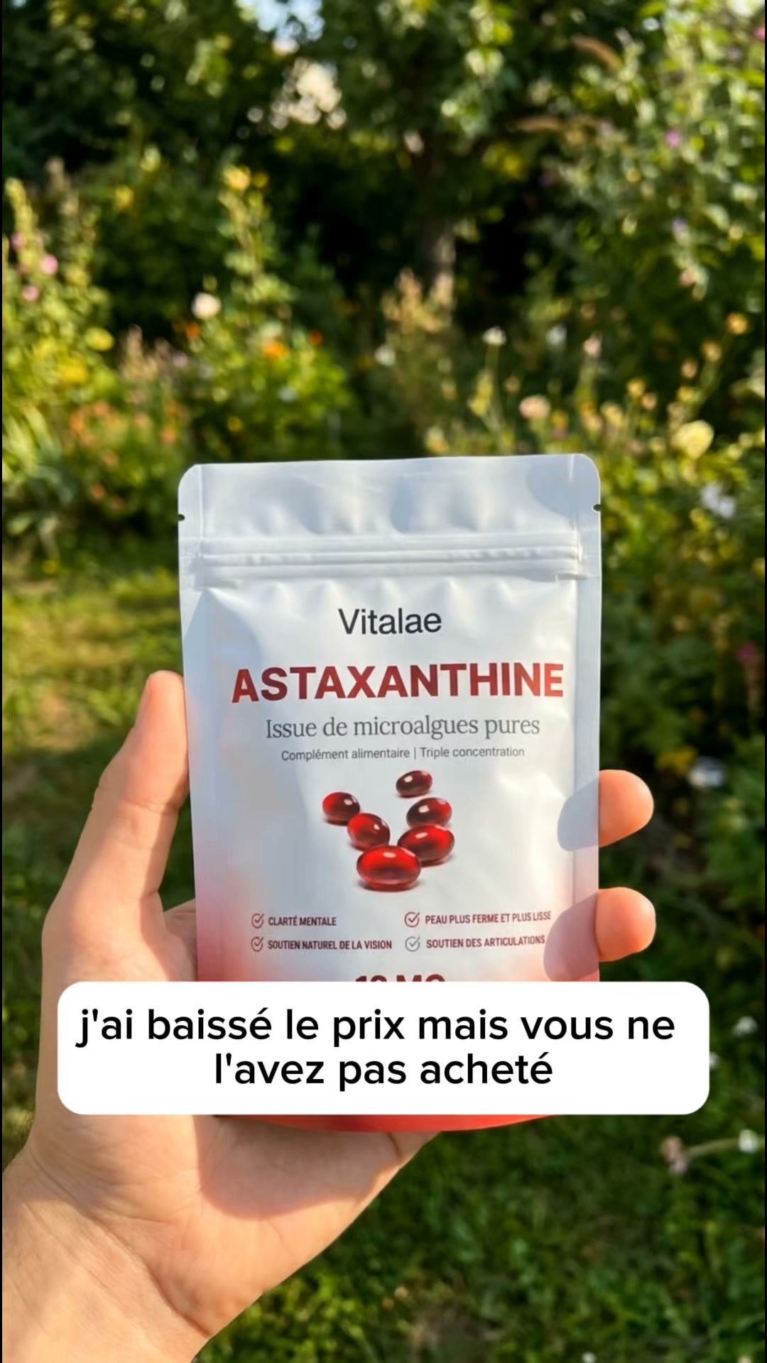 Dose clinique d'Astaxanthine — 100% naturel, 100% résultats