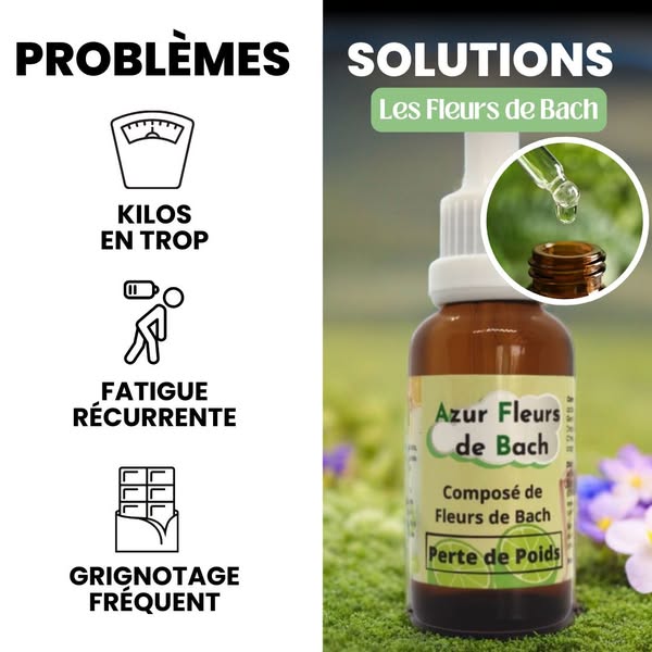 Perdre durablement avec Azur Fleurs de Bach