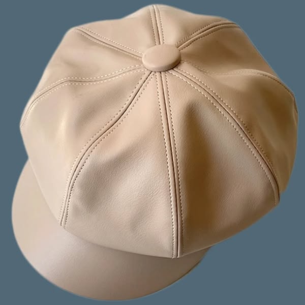 Béret Casquette Gavroche Femme CUIR
