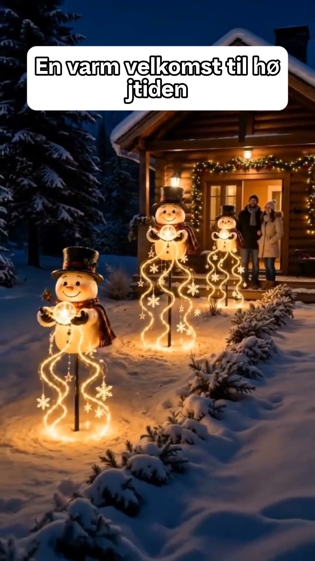 Snowman Magic Fountain LED-havelampe