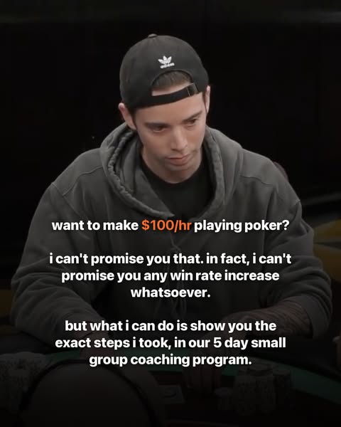 5 days of interactive coaching where I'll help you install the thought process that separates small winners from elite players