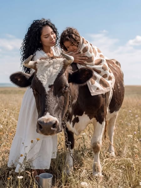 Cow Jacquard Baby Blanket