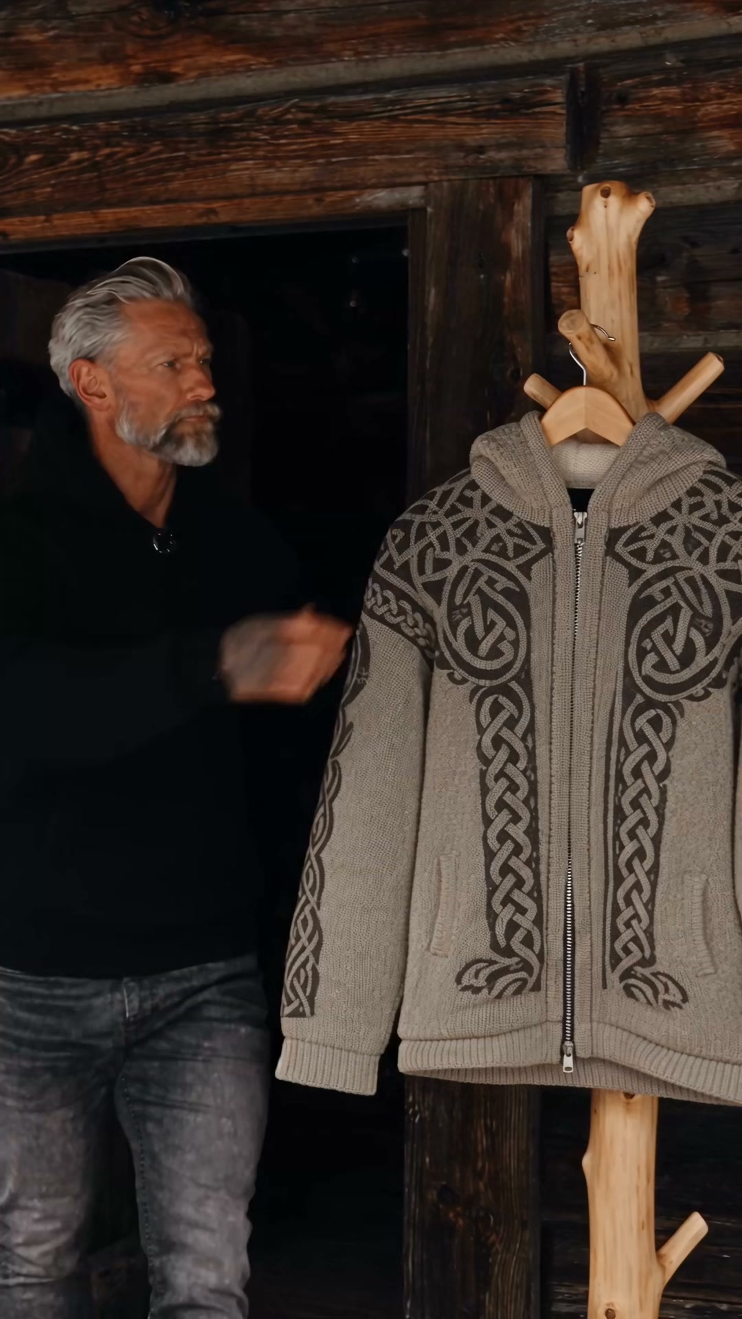 Vintage Nordic Knit Hooded Jacket | Fall & Winter Essential