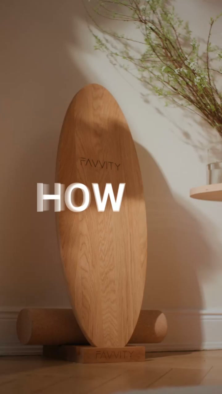 Das Favvity Balance Board aus 100% FSC-Eichenholz