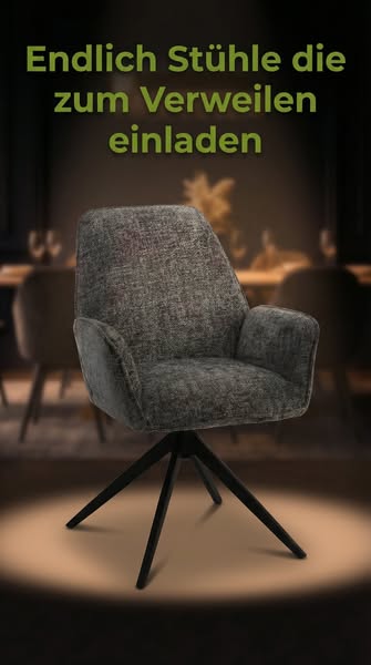 Dunkelgrauer LINELE® Esszimmerstuhl