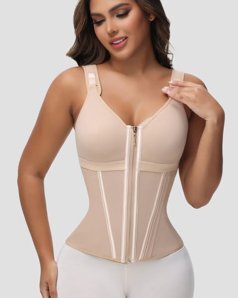 Shapshe® Fajas Colombianas Waist Trainer with Built-in Bra Tan / XL
