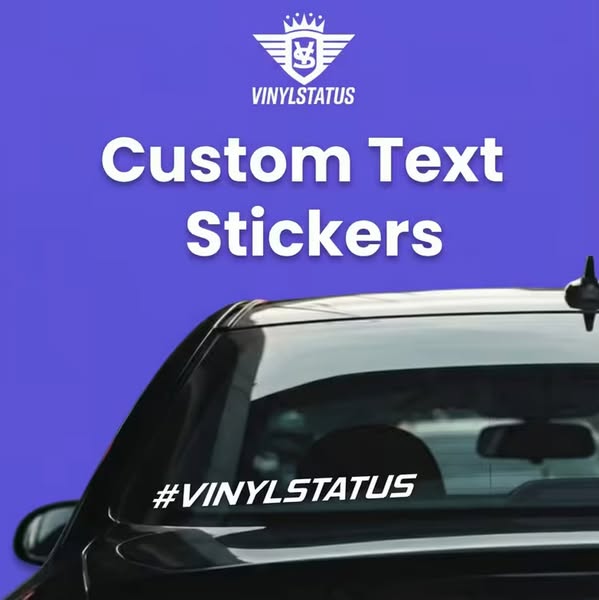Custom Text Vinyl Lettering Stickers / Decals