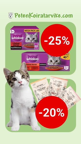Paljon tarjouksia kissoille!