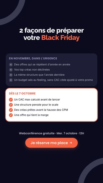 [Webconférence] 4M€ de CA au Q4 : notre stratégie Meta & Google Ads pour réussir votre Black Friday