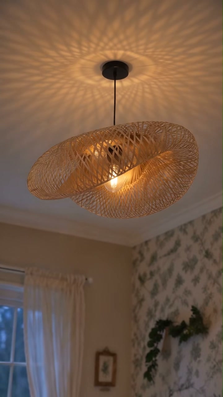 Handcrafted Bamboo Light for Cosy Spaces